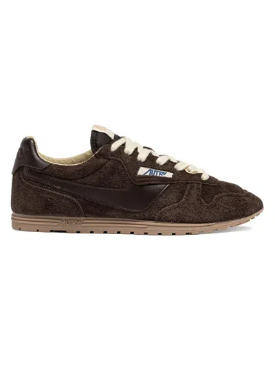 Autry Leopard Print Fringed Sports Shoes In Brown