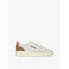 Autry Womens  Medalist Bi-colour Suede Low-top Trainers In Beige Comb