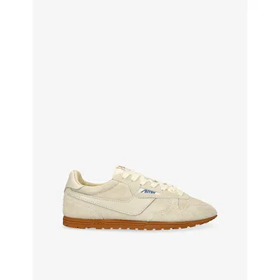 Autry Womens Beige Comb Windspin Suede Runner Trainers Eur 42/ 9 Uk In Neutral