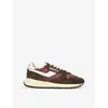 Autry Reelwind Low Panelled Suede Sneakers In Dk.brn Com