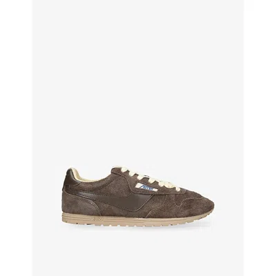 Autry Womens Dk.brn Com Windspin Low-top Suede Runner Trainers Eur 38/5 Uk In Brown