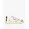 Autry Two-tone Leather Medalist Sneakers In Gold