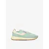 Autry Womens  Reelwind Panelled Suede And Woven Low-top Trainers In Pale Blue