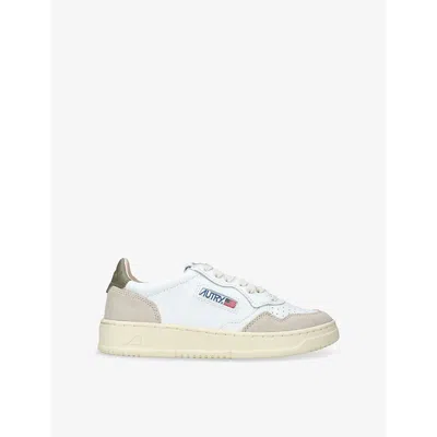 Autry Womens  Medalist Bi-colour Leather Low-top Trainers In Tan Comb
