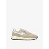 Autry Reelwind Low Nylon And Leather Craquele Pepper And White Sneakers In Tan