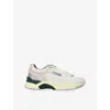 Autry Hyperway Low Panelled Suede Sneakers In White