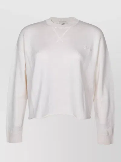 Autry Wool Cashmere Crewneck Sweatshirt In White