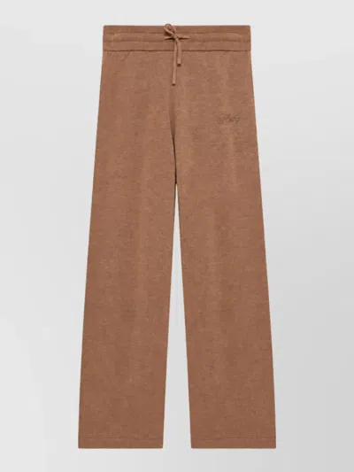 Autry Wool Cashmere Loose-fit Knit Joggers In Brown
