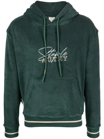 Autry X Jeff Staple Logo-embroidered Hoodie In Green