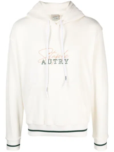 Autry X Jeff Staple Logo Embroidered Hooded Sweater In Neutral