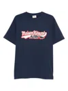Autry X Maison Kitsune Logo Cotton T-shirt In Blue