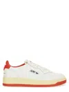 Autry X Maison Kitsune Medialist Low Sneakers In White
