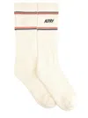 Autry X Maison Kitsune Socks With Logo In Neutral