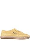 Autry Yellow Lace Up Sneakers In Yellow