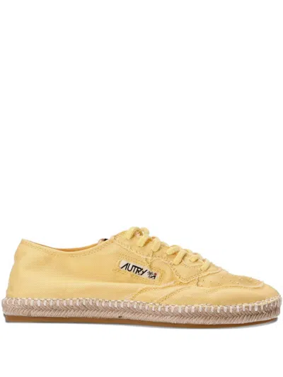 Autry Yellow Sneakers In Burgundy