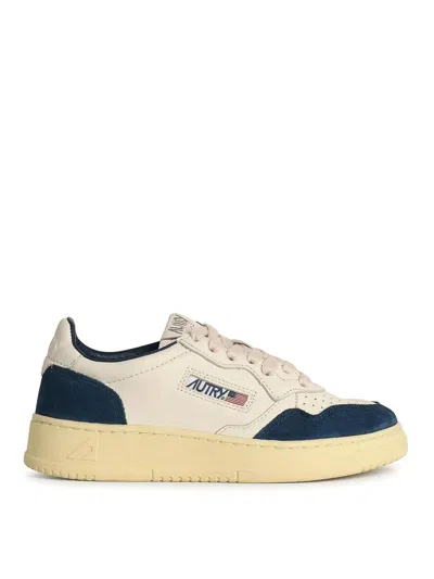 Autry Medialist Blue Leather Sneakers