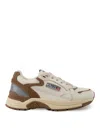 Autry Hyperway Sneakers In Mesh And Suede In Brown