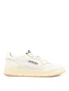 Autry Timeless Retro Sneakers With Perforated Silhouette In Blanco