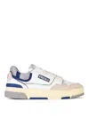 Autry White Low Top Sneakers With Blue Details And Logo Patch In Blanco