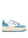Autry Medalist Platform Sneakers In Light Blue