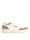 Autry Medalist Low Sneakers In Goatskin And Suede In Multi