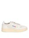 Autry 'medalist Easeknit' Perforated Fabric Sneakers In White