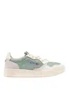 Autry Leather Perforated Toe Low Top Sneakers In Green