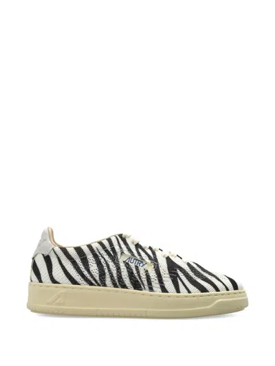 Autry Zebra-print Sneakers In White