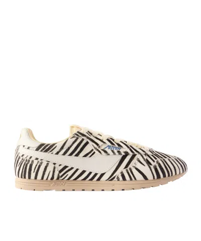Autry Windspin Zebra-print Calf Hair Sneakers In Multi