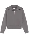 Autry Gray Cotton Sweatshirt With Zip In 灰色