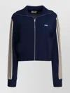 Autry Zippered Sweatshirt Featuring Front Pockets In Blue
