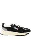Autry Hyperway Black Low Top Sneakers With Logo Patch On Tongue And Side In Tech Fabric Man In Black