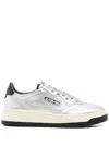 Autry Sneaker Medalist In Silver Leather In Metallic