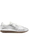 Autry Windspin Low Sneakers In Platinum Leather In Silver