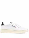 Autry Medalist White Low Top Sneakers With Contrasting Heel Tab In Leather Woman In Multi