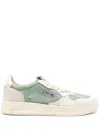 Autry Leather Perforated Toe Low Top Sneakers In Green