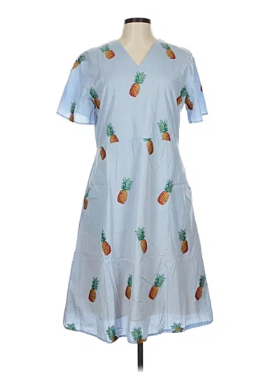 Pre-owned Autumn Adeigbo Casual Dress In Blue