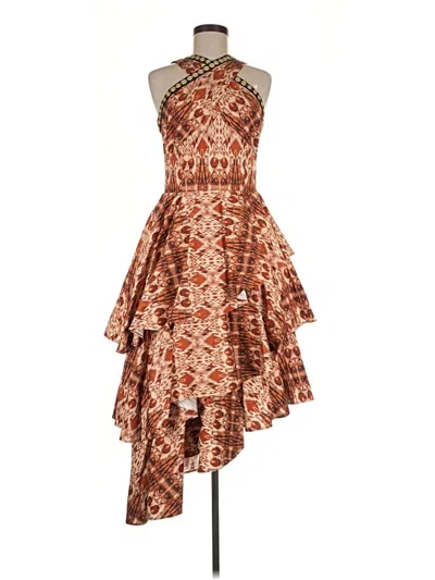 Pre-owned Autumn Adeigbo Cocktail Dress In Brown