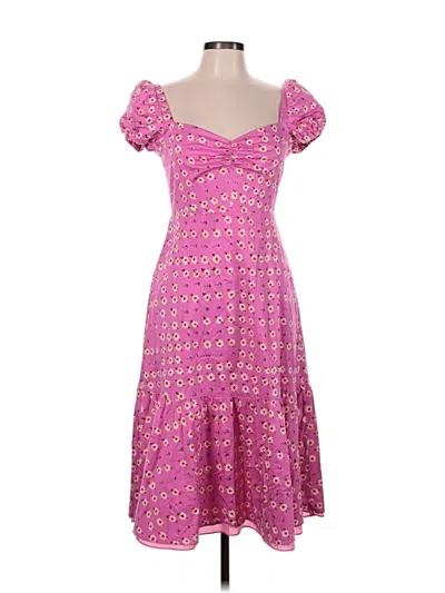 Pre-owned Autumn Adeigbo Cocktail Dress In Pink