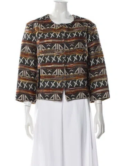 Pre-owned Autumn Adeigbo Patterned Jacket In Multi