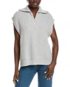 Autumn Cashmere 1/2-zip Convertible Collar Cashmere & Wool-blend Vest In Multi