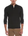 Autumn Cashmere 1/4-zip Cashmere Pullover In Black