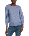 Autumn Cashmere Balloon Sleeve Cashmere & Silk-blend Sweater In Blue