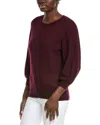 Autumn Cashmere Balloon Sleeve Cashmere & Silk-blend Sweater In Burgundy