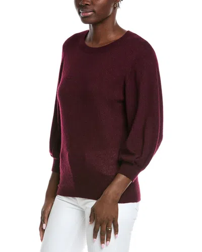 Autumn Cashmere Balloon Sleeve Cashmere & Silk-blend Sweater In Red