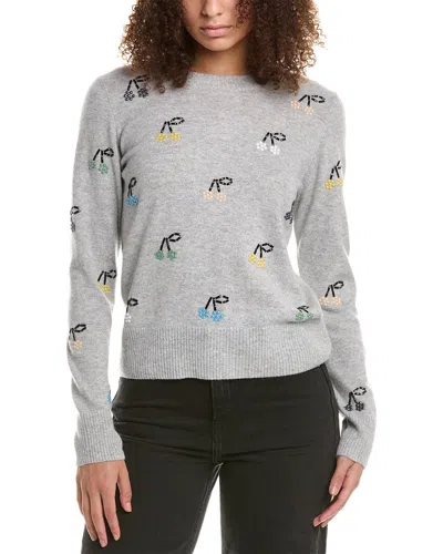 Autumn Cashmere Beaded Cashmere Sweater In Grey