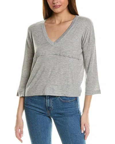 Autumn Cashmere Bell Sleeve Cashmere Sweater In Grey