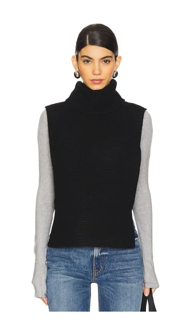 Autumn Cashmere Bib Neck Warmer In Black