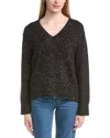 Autumn Cashmere Boxy V Wool & Cashmere-blend Sweater In Black