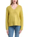 Autumn Cashmere Boxy V Wool & Cashmere-blend Sweater In Green